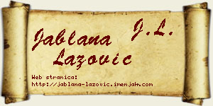 Jablana Lazović vizit kartica